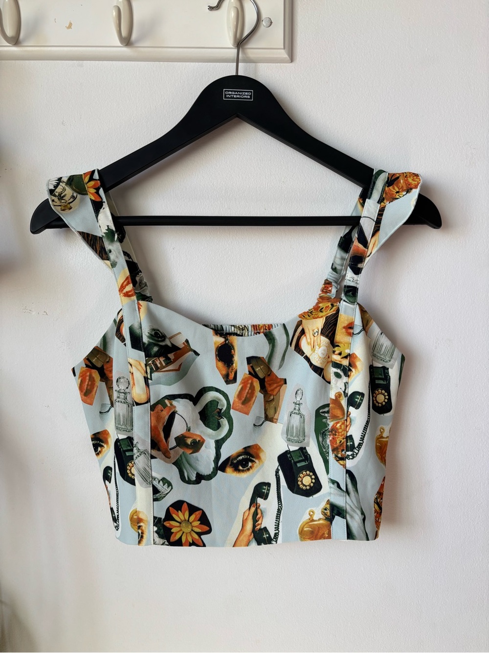 Aritizia Sunday Best Vintage Style Collage Top | Size M | Tank Top | Seafoam
